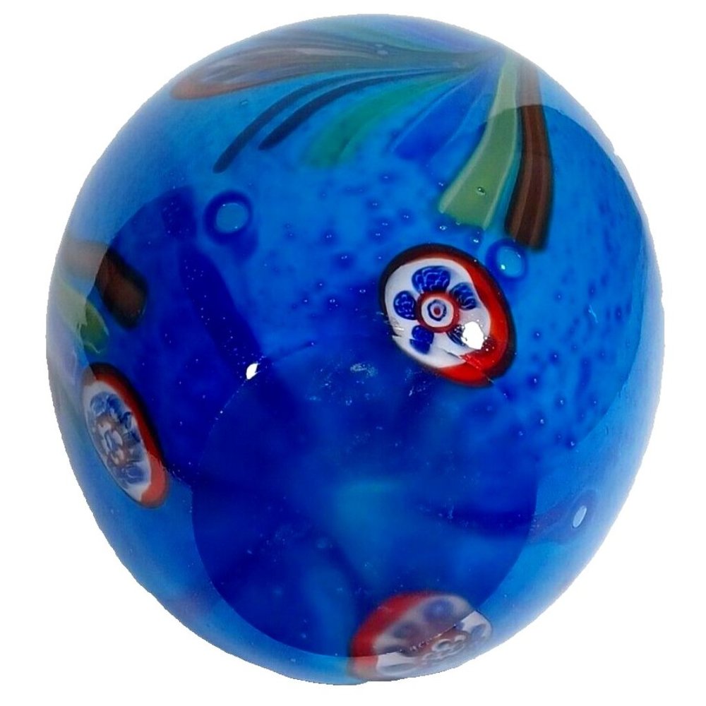 Vintage Murano Millefiori Colorful Bottleneck Art Glass Vase 13.5” X 7" Peacock - Picture 8 of 15